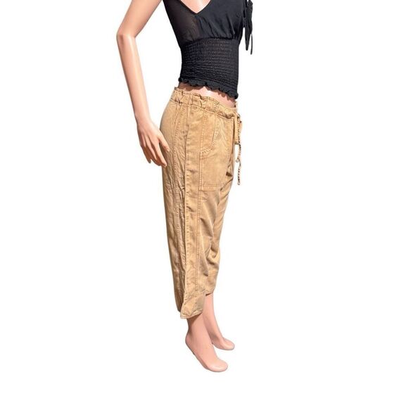 Pulp women mid rise tencel crop capris pants M - Picture 6 of 8